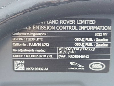 2022 Land Rover Range Rover Evoque SE
