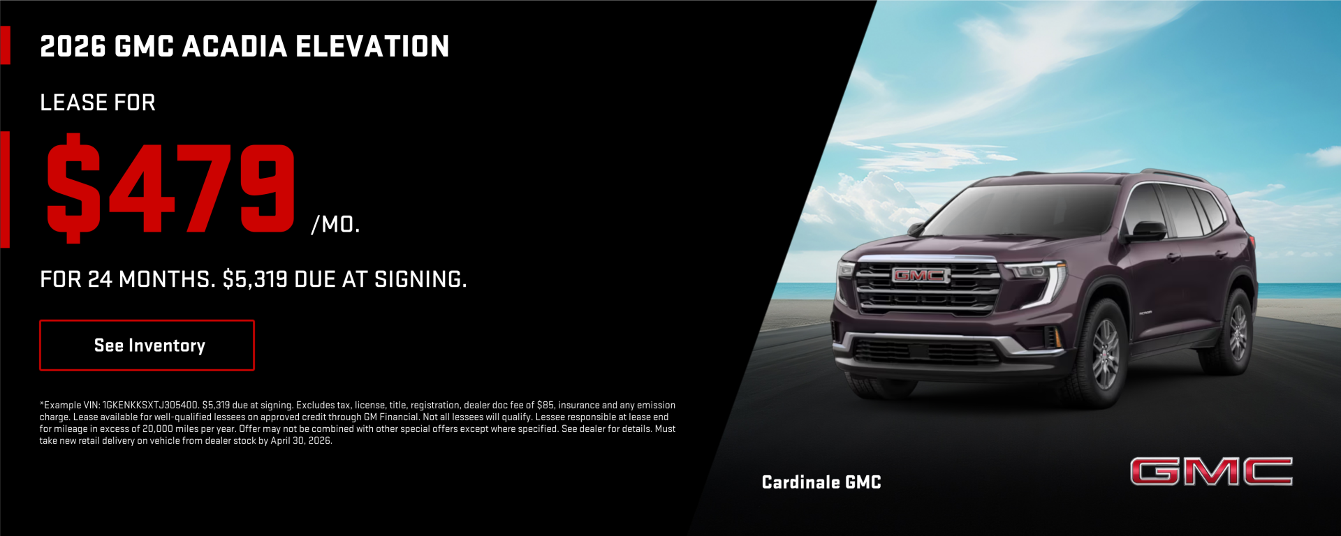 2026 GMC Acadia Elevation